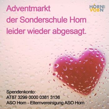 Adventmarkt Sonderschule Horn - Unterstützungsaktion